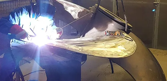 Réparation hélice par soudure